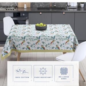 100% cotton table cloth 6-8 people 52x52 Tropocal Floral
